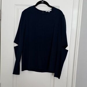 Tibi Midnight Blue Long Sleeve Top